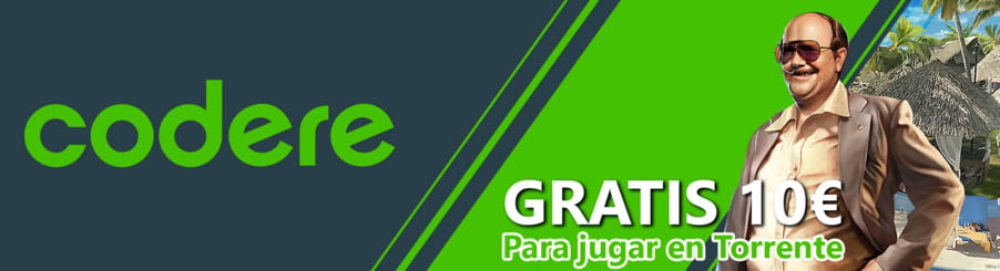 Codere regala 10€ gratis para jugar en Torrente