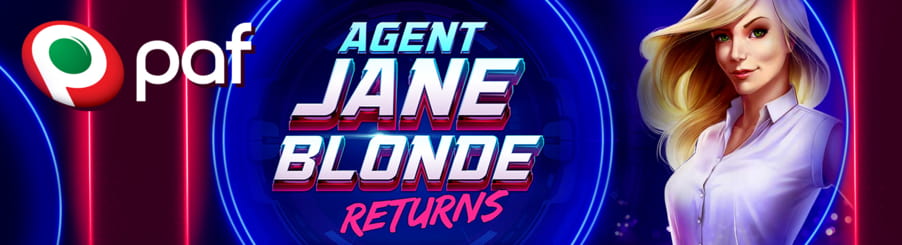 Sorteo de 20€ al día en Paf con la slot Agent Jane Blonde Returns